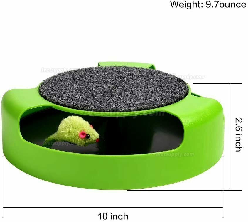 Interactive Cat Toys Mouse Catch Kitten Toy 4x Extra Running Mice Scratching Pad